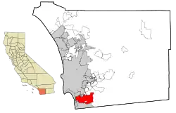 Lage im San Diego County