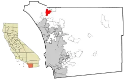 Lage im San Diego County