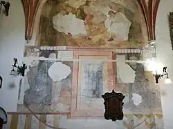 Wandfresko mit Sigmund von Thun und seiner Frau