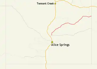 Übersichtskarte Sandover Highway