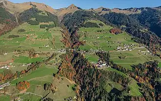 Blick auf St. Gerold mit Walserkamm