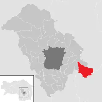 Lage der Gemeinde Sankt Marein bei Graz im Bezirk Graz-Umgebung (anklickbare Karte)