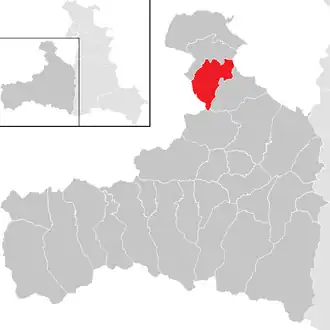 Lage der Gemeinde Sankt Martin bei Lofer im Bezirk Zell am See (anklickbare Karte)