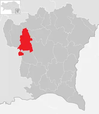 Lage der Gemeinde Sankt Stefan im Rosental im Bezirk Südoststeiermark (anklickbare Karte)