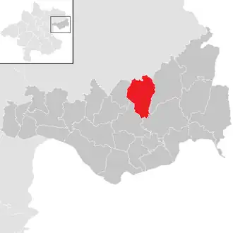 Lage der Gemeinde St. Thomas am Blasenstein im Bezirk Perg (anklickbare Karte)