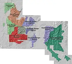 Eine Karte des Gebietes