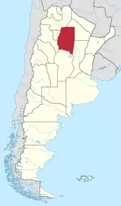 Lage der Provinz Santiago del Estero