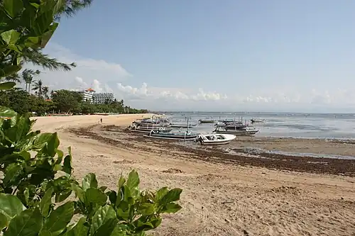 Blick auf den Strand von Sanur