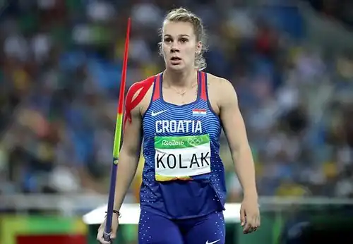 Mit 52,51&nbsp;m scheiterte Sara Kolak, die kommende Olympiasiegerin, hier in der&nbsp;Qualifikation