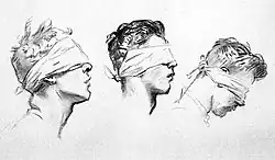 Gasopfer mit Augenbinden