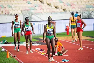 Saly Sarr (vorne) bei den Afrikameisterschaften 2024 in Douala