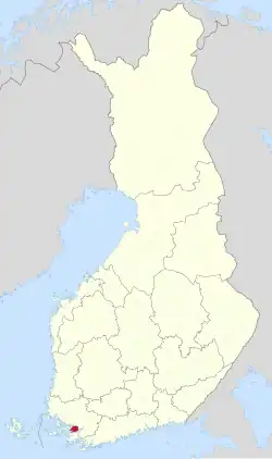 Lage von Sauvo in Finnland