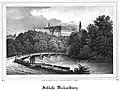 „Schloß Wechselburg“, lith. v. C. Müller, gez. v. C. Arldt, aus „Saxonia“ um 1837[29]