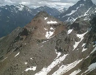 Saxuirer Feuerkogel vom Aherkogel (von Nordwesten)