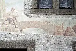 Wandbild zur Teufelssage in der Schöllenen