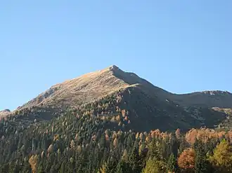 Die Schöngrubspitze von der Clazner Alm aus gesehen