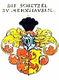 Wappen der hessischen Schetzel zu Merxhausen