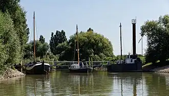 Schiffbrücke Wuppermündung