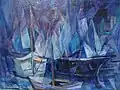 Schiffe, 1968, Öl auf Leinwand