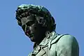 Detailaufnahme des Schillerdenkmals in Stuttgart von Bertel Thorvaldsen, 1839 eingeweiht.