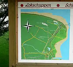 Karte der früheren Militär- und Bahnanlagen