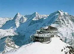 Die Gipfelstation auf dem Schilthorn