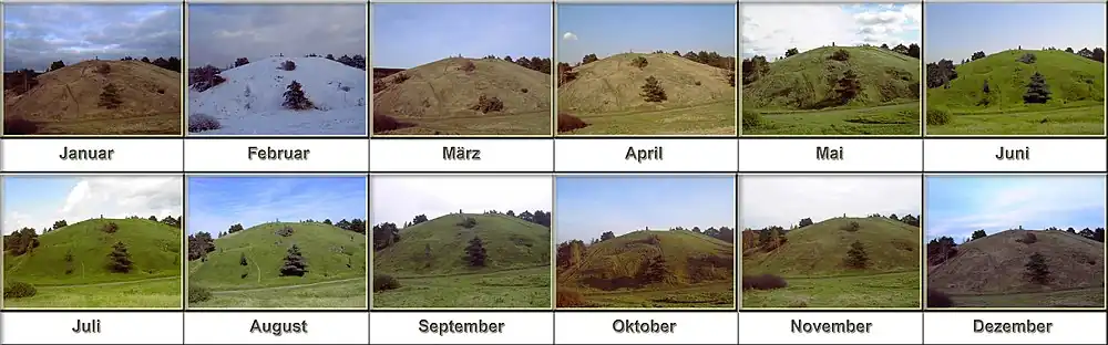 Der Schlangenberg im Laufe eines Jahres
