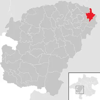 Lage der Gemeinde Schlatt (Oberösterreich) im Bezirk Vöcklabruck (anklickbare Karte)