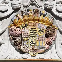 Wappen von Christian I. von Sachsen-Merseburg am Schloss Doberlug