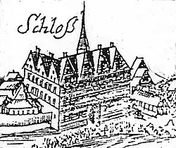 Schloss Calbe, Illustration, 1720