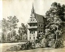 Das Schloss auf einer Zeichnung von A. F. Oeser