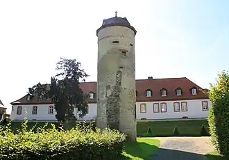 Turm vor Burg Frankenstein
