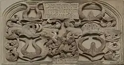 Schloss Großsachsenheim, Wappenfries über dem Hauptportal, 1544