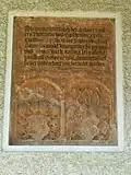 Gedenktafel auf dem Schlossbauernhof in Ibm