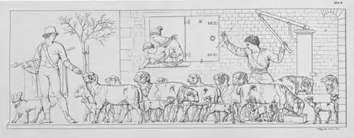 3. Tränken und Austrieb der Schafe (F&nbsp;I).