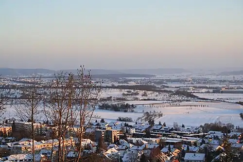 Blick über Herrenberg Richtung Jettingen und Nagold