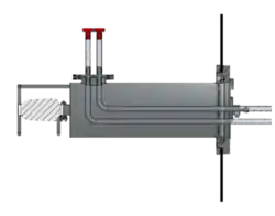Schnittmodell eines Liquid-Beta-Transfer-Containers