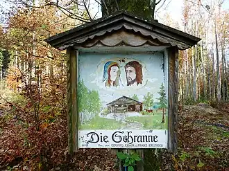 Gedenktafel für die Schranne im Kobernaußerwald