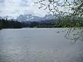 Blick über den See auf den Breitenberg bei Pfronten