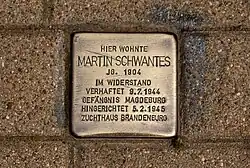 Stolperstein für Martin Schwantes