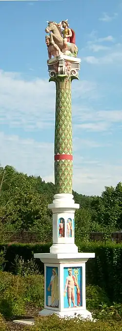 Farbrekonstruktion (Jupitergigantensäule im Römermuseum Schwarzenacker)