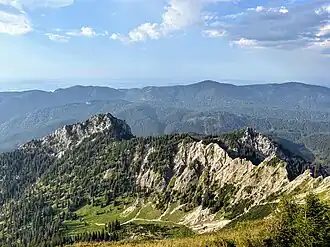 Schwarzenkopf (links) und Jaufen (rechts) vom Feigenkopfkamm