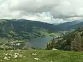 Blick vom Höhenweg auf den Schwarzsee