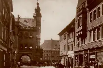 Blick zum Alten Rathaus um 1915