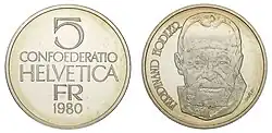 Gedenkmünze Ferdinand Hodler, 1980