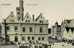 Rathaus der Stadt Schwiebus um 1900