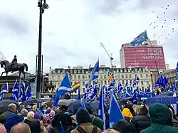 Eine Demonstration für die Unabhängigkeit in Glasgow 2019