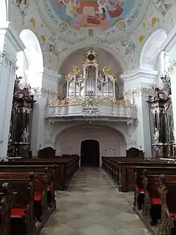 Hochbarocker baufester Orgelchor in Gesamtkonzeption (Stiftskirche Engelszell&nbsp;AT)