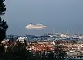 Kreuzfahrtschiff Seabourn Quest vor dem Hafen