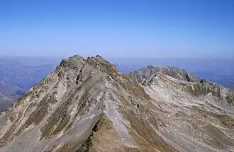 Seekarköpfe von Süden, von der Nauderer Hennesiglspitze, rechts schaut der Wildnörderer hervor